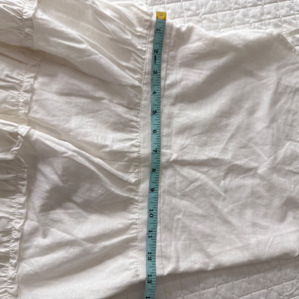 Cousin The Label White Tiered Linen & Viscose Sleeveless Dress With Adjustable S - Picture 10 of 13